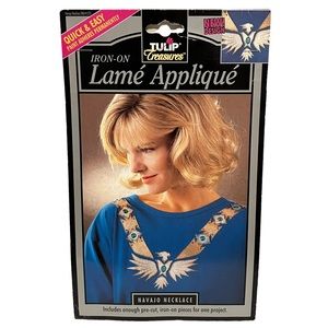 NEW Tulip Treasures Iron-On Navajo Necklace Lame Appliqué NOS